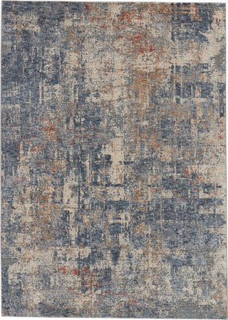 Jaipur Living Raveen Temecula RVE05 Blue/Tan Area Rug - Top Down