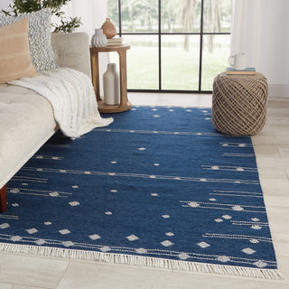 Jaipur Living Revelry Calli RVR02 Blue/White Area Rug Lifestyle Image Feature