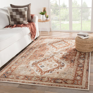 Jaipur Living Sarinen Sunkaya SAR01 Red/Beige Area Rug Lifestyle Image Feature