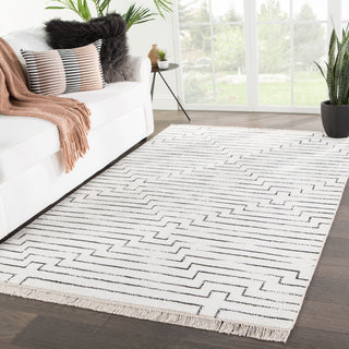 Jaipur Living Satellite Alloy SAT02 White/Black Area Rug Lifestyle Image Feature