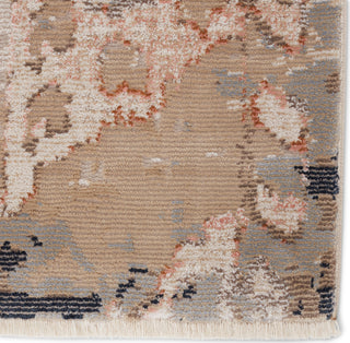 Jaipur Living Sanaa By Nikki Chu Yarden SBC04 Tan/Gray Area Rug Corner Close Up Image