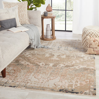 Jaipur Living Sanaa By Nikki Chu Yarden SBC04 Tan/Gray Area Rug Lifestyle Image Feature