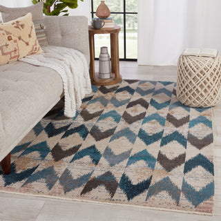 Jaipur Living Sanaa By Nikki Chu Zevi SBC06 Blue/Beige Area Rug Lifestyle Image Feature