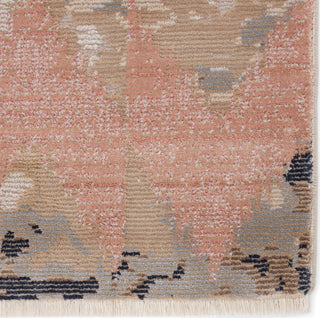 Jaipur Living Sanaa By Nikki Chu Zevi SBC07 Beige/Light Pink Area Rug Corner Close Up Image