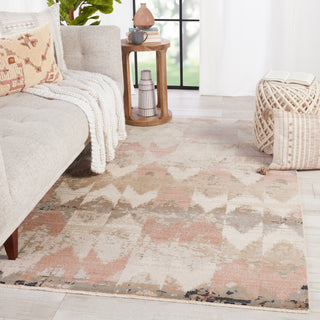 Jaipur Living Sanaa By Nikki Chu Zevi SBC07 Beige/Light Pink Area Rug Lifestyle Image Feature