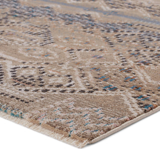 Jaipur Living Sanaa By Nikki Chu Tamari SBC09 Tan/Blue Area Rug Corner Image