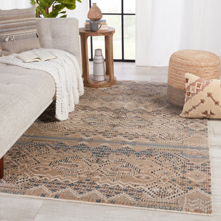 Jaipur Living Sanaa By Nikki Chu Tamari SBC09 Tan/Blue Area Rug Lifestyle Image Feature