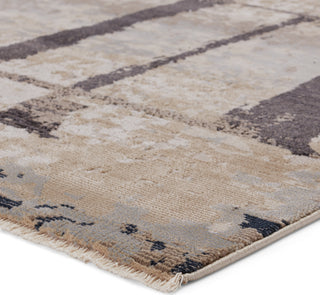 Jaipur Living Sanaa By Nikki Chu Lehana SBC11 Dark Brown/Ivory Area Rug Corner Image