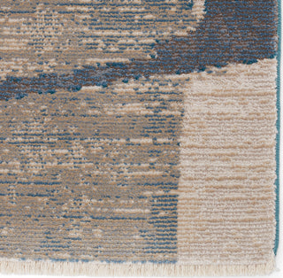 Jaipur Living Sanaa By Nikki Chu Lehana SBC12 Blue/Gray Area Rug Corner Close Up Image