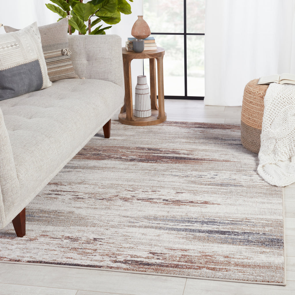 Jaipur Living Seismic Oberon SEI02 Light Gray/Brown Area Rug by Vibe Lifestyle Image Feature