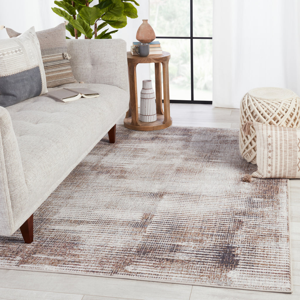 Jaipur Living Seismic Sixton SEI05 Light Gray/Brown Area Rug by Vibe Lifestyle Image Feature
