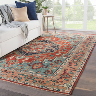 Jaipur Living Salinas Tralee SLN03 Pink/Aqua Area Rug Lifestyle Image Feature