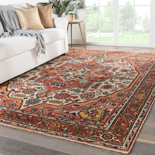 Jaipur Living Salinas Tavola SLN04 Pink/Multicolor Area Rug Lifestyle Image Feature