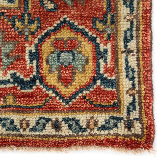 Jaipur Living Salinas Willa SLN05 Red/Multicolor Area Rug Corner Close Up