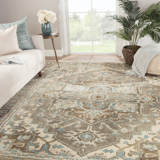 Jaipur Living Salinas Flynn SLN07 Gray/Blue Area Rug Lifestyle Image Feature