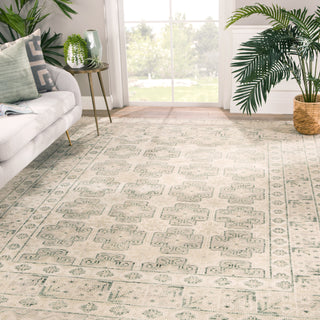 Jaipur Living Salinas Stage SLN08 Ivory/Green Area Rug Lifestyle Image Feature