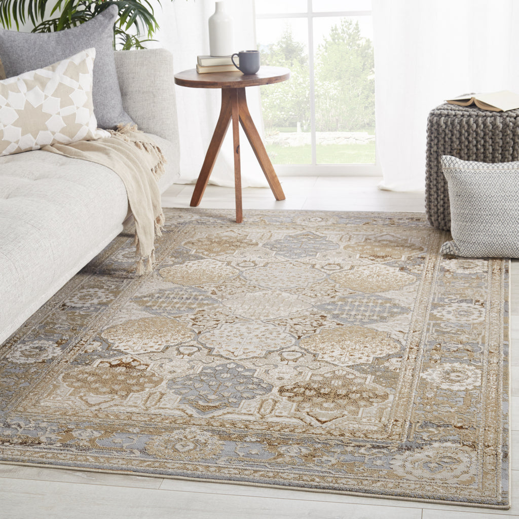 Jaipur Living Sinclaire Hadwin SNL04 Gray/Gold Area Rug by Vibe Lifestyle Image Feature