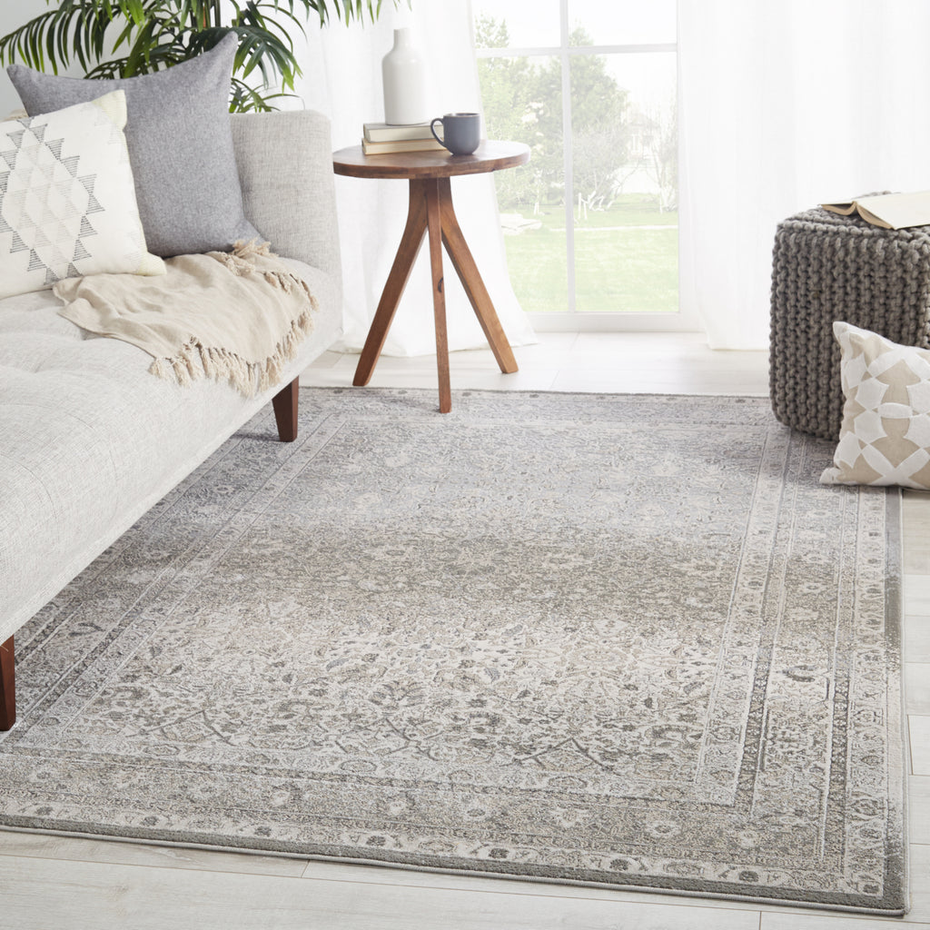 Jaipur Living Sinclaire Safiyya SNL06 Gray/White Area Rug by Vibe Lifestyle Image Feature
