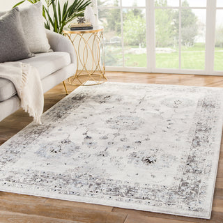 Jaipur Living Solstice Nashira SOL02 White/Gray Area Rug Lifestyle Image Feature