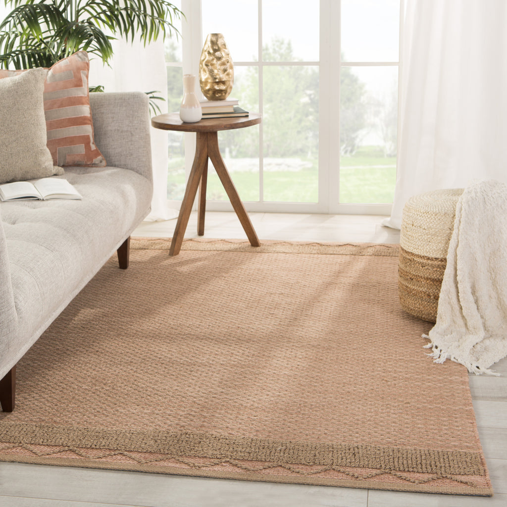 Jaipur Living Somerset Curran SOM01 Pink/Tan Area Rug Lifestyle Image Feature