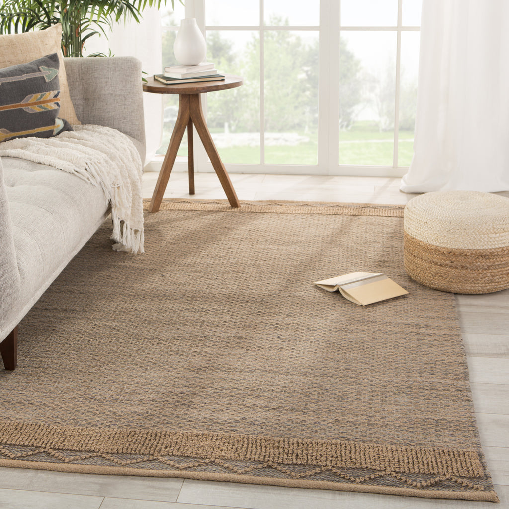 Jaipur Living Somerset Curran SOM02 Gray/Tan Area Rug Lifestyle Image Feature