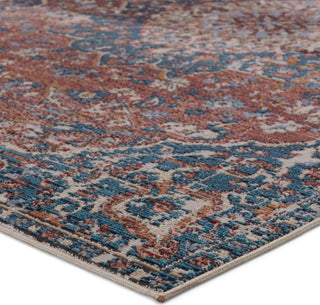 Jaipur Living Swoon Akela SWO08 Blue/Rust Area Rug by Vibe - Corner