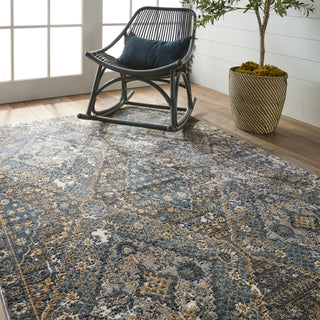 Jaipur Living Swoon Julia SWO18 Blue/Gold Area Rug by Vibe Lifestyle Image