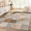 Jaipur Living Syntax Penta SYN01 Gray/Gold Area Rug Lifestyle Image Feature
