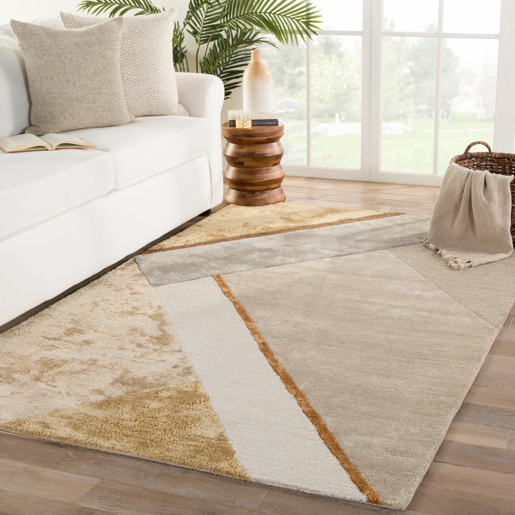 Jaipur Living Syntax Iso SYN05 Yellow/Gray Area Rug Lifestyle Image Feature