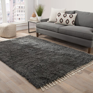 Jaipur Living Tala TAL01 Dark Gray/Silver Area Rug Lifestyle Image Feature