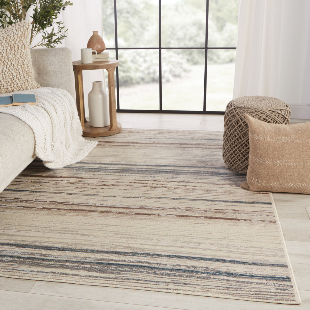 Jaipur Living Tectonic Haldor TEC03 Tan/Blue Area Rug by Vibe Lifestyle Image Feature