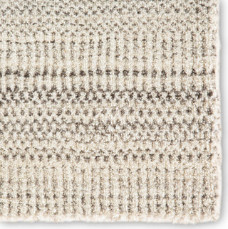 Jaipur Living Trendier Minuit TEI01 Beige/Gray Area Rug Corner Close Up Image