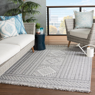 Jaipur Living Tikal Inayah TKL01 Gray/Light Gray Area Rug Lifestyle Image Feature