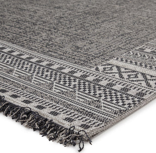 Jaipur Living Tikal Kiyan TKL02 Gray/Light Gray Area Rug Corner Image