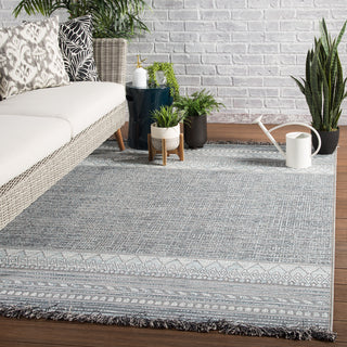 Jaipur Living Tikal Rao TKL07 Gray/Light Blue Area Rug Lifestyle Image Feature