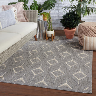 Jaipur Living Tajiri By Nikki Chu Chidi TNC03 Gray/Cream Area Rug Room Scene Image