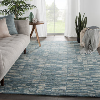 Jaipur Living Tenor Viso TNR01 Blue/White Area Rug Lifestyle Image Feature