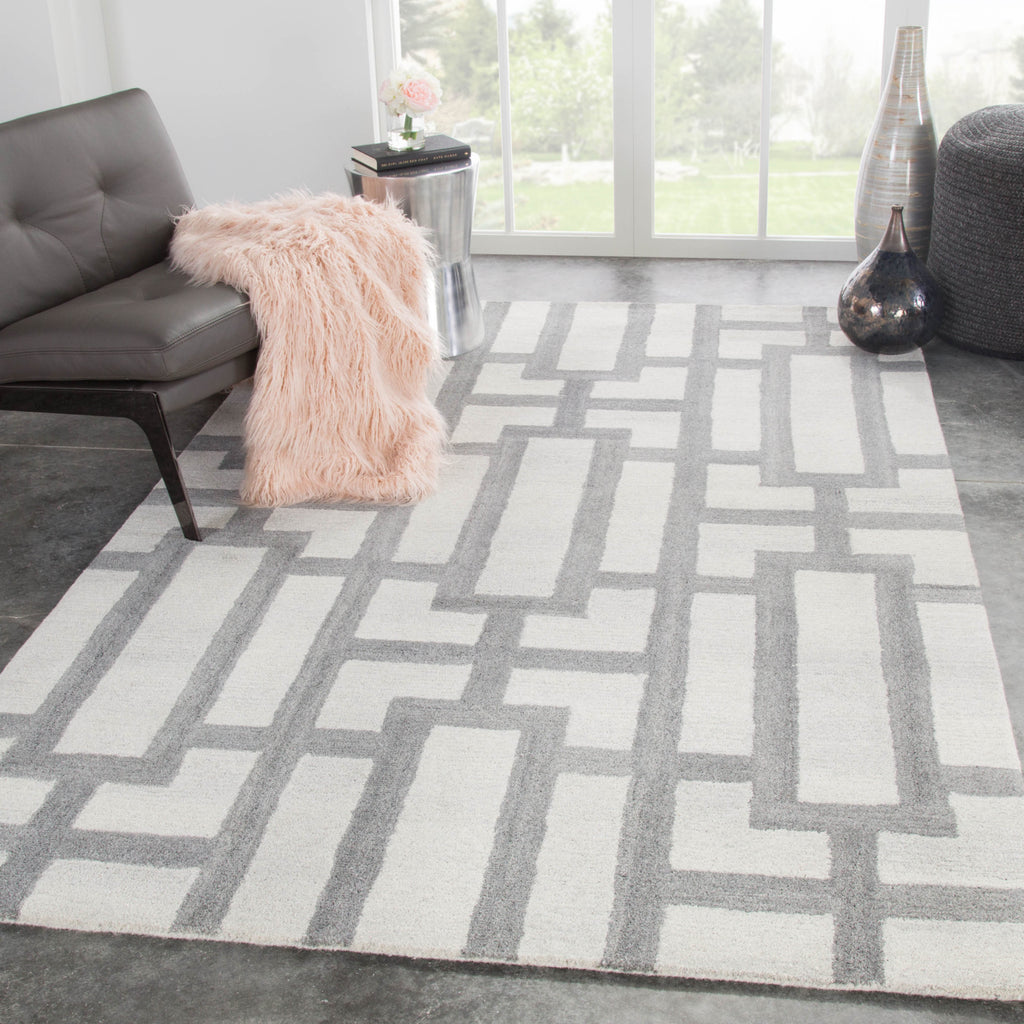 Jaipur Living Town Searcy TOW07 Cream/Gray Area Rug Lifestyle Image Feature