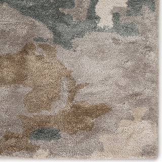 Jaipur Living Transcend Glacier TRD05 Light Gray/Taupe Area Rug Corner Close Up Image