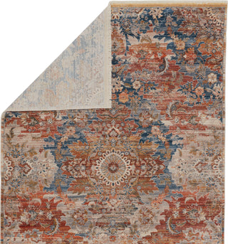 Jaipur Living Terra Jemsa TRR05 Blue/Orange Area Rug by Vibe Folded Backing Image