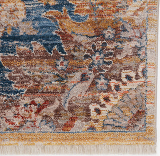 Jaipur Living Terra Jemsa TRR05 Blue/Orange Area Rug by Vibe Corner Close Up Image