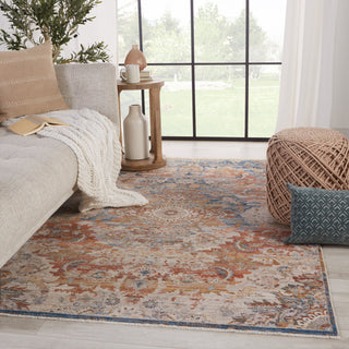 Jaipur Living Terra Jemsa TRR05 Blue/Orange Area Rug by Vibe Lifestyle Image Feature