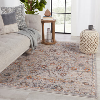 Jaipur Living Terra Katalia TRR13 Gray/Rust Area Rug by Vibe Room Scene Image