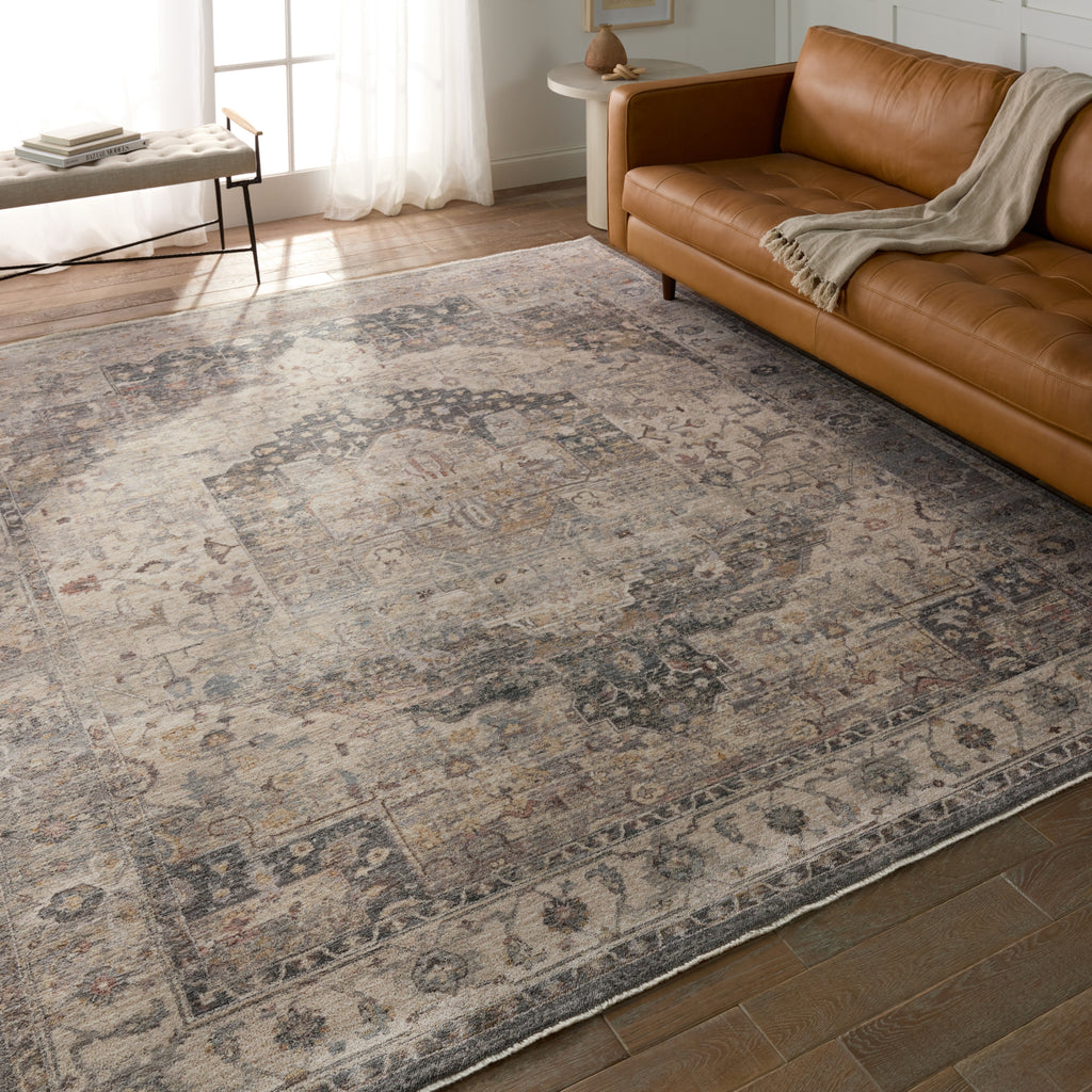 Jaipur Living Terra Starling TRR17 Tan/Slate Area Rug Lifestyle Image Feature