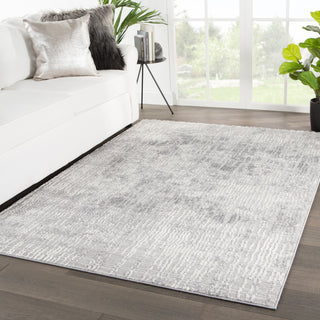 Jaipur Living Tresca Hartland TRS08 Light Gray/White Area Rug Lifestyle Image Feature