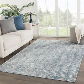 Jaipur Living Tresca Harveaux TRS12 Blue/Gray Area Rug Lifestyle Image Feature