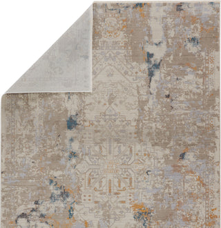 Jaipur Living Tunderra Hammon TUN01 Gray/Gold Area Rug by Vibe Folded Backing Image