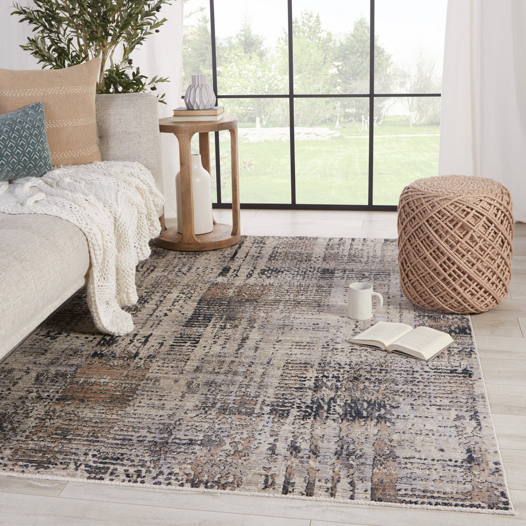 Jaipur Living Tunderra Damek TUN02 Gray/Taupe Area Rug by Vibe Lifestyle Image Feature