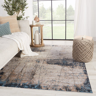 Jaipur Living Tunderra Sana TUN07 Gray/Blue Area Rug by Vibe Lifestyle Image Feature