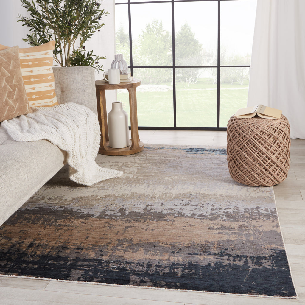 Jaipur Living Tunderra Wystan TUN10 Gray/Blue Area Rug by Vibe Lifestyle Image Feature